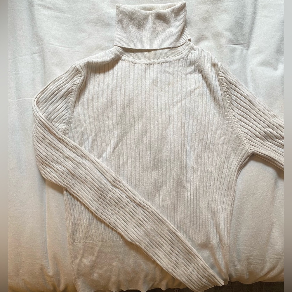 Zara White Turtleneck